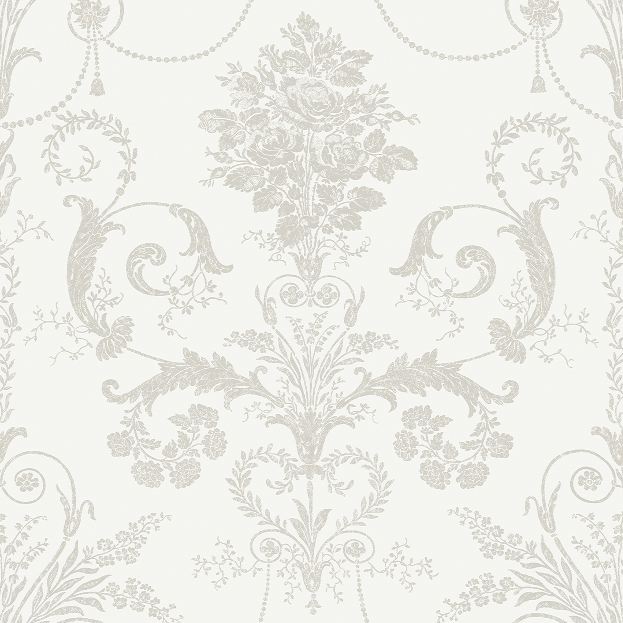 Tapet Laura Ashley Josette Dove Gra & Vit