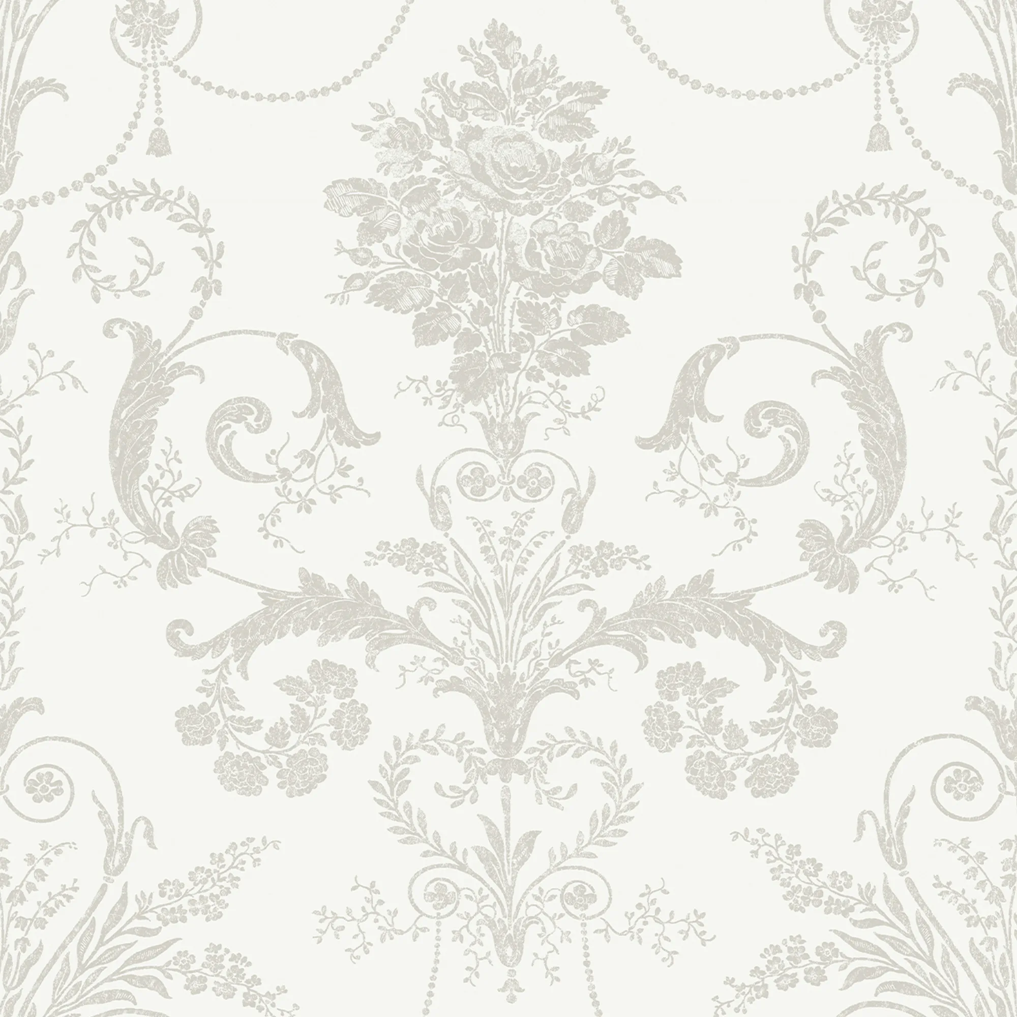Tapet Laura Ashley Josette Dove Gra & Vit