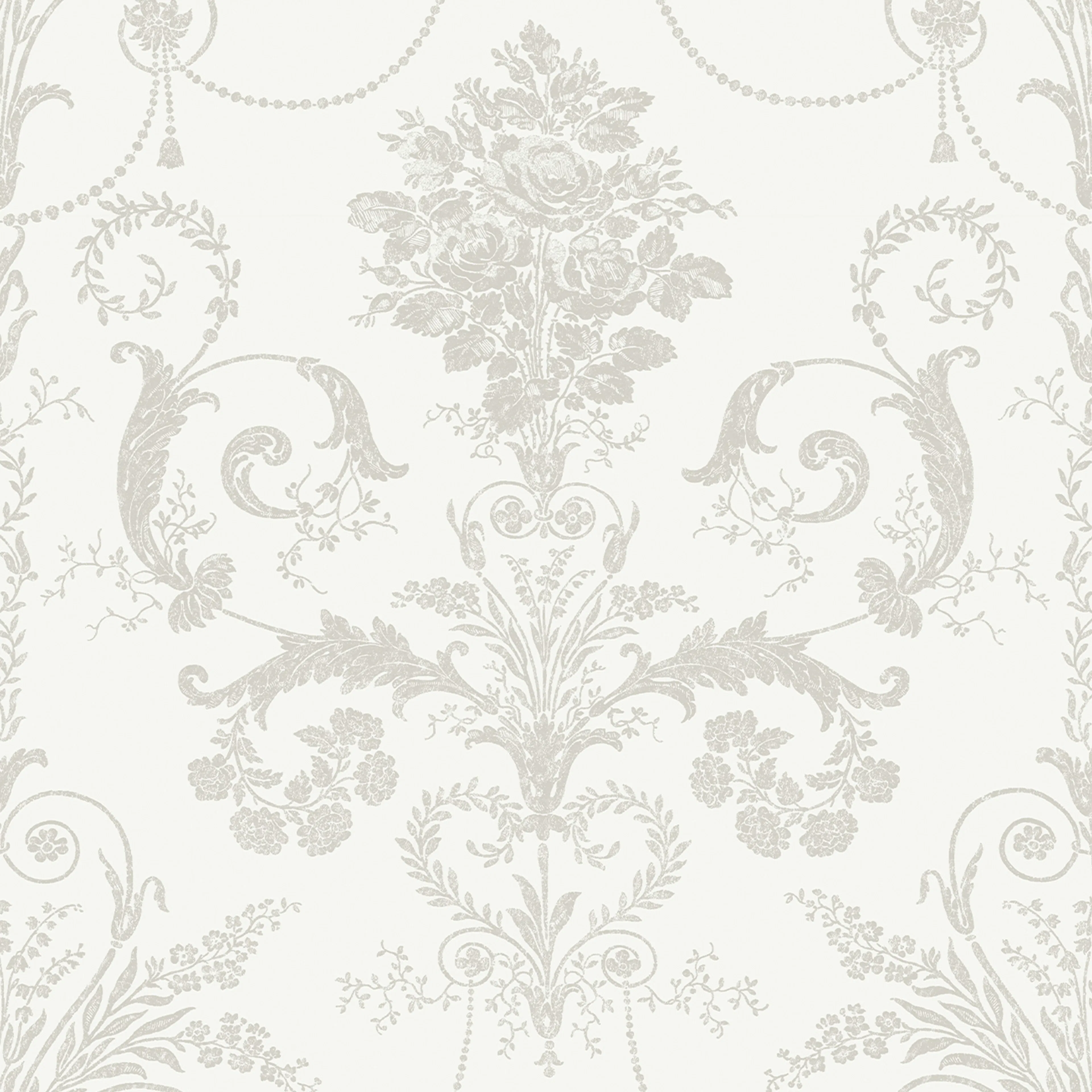Tapet Laura Ashley Josette Dove Gra & Vit