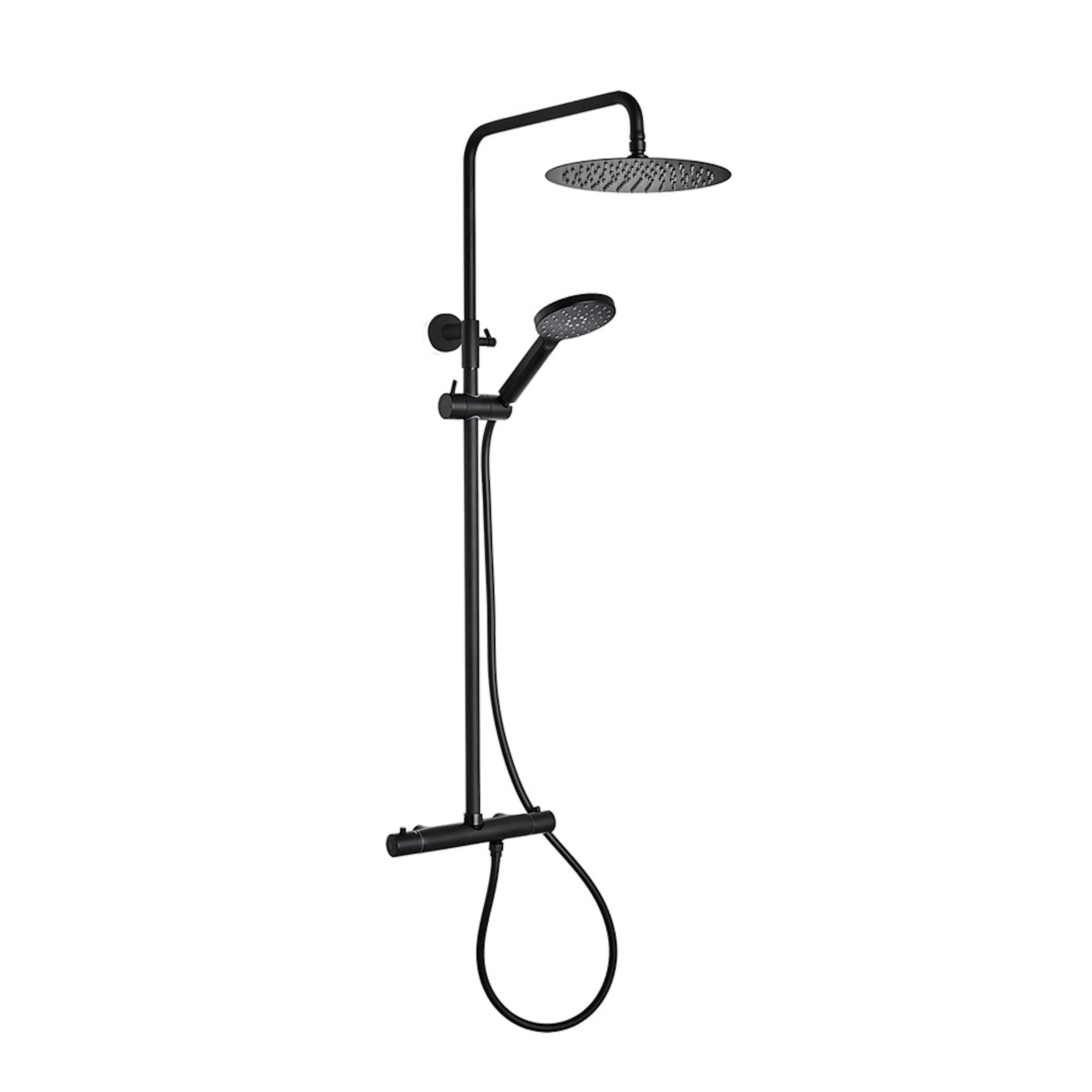 TAKDUSCH FINE 150CC SVART M Ø250 DUSCHHUVUD Svart, cc-mått: 150 mm, Duschhuvud: Ø250 mm
