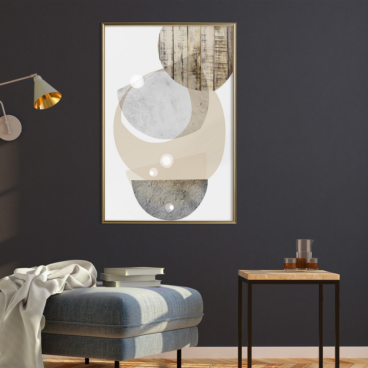 Poster Artgeist Affisch Beige Fusion