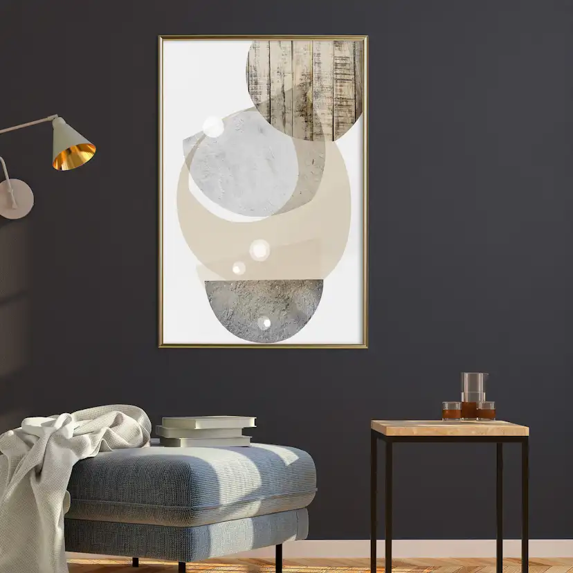 Poster Artgeist Affisch Beige Fusion