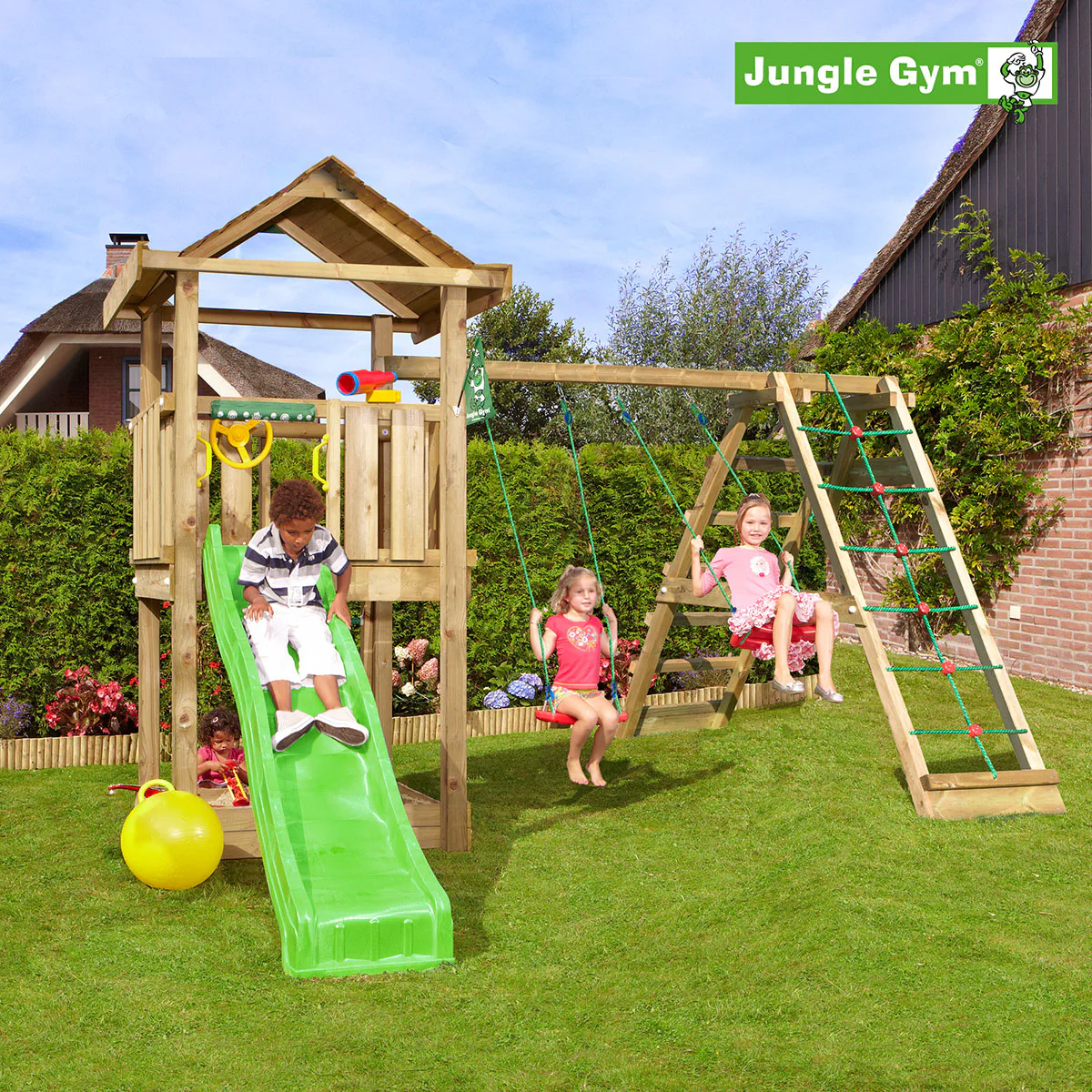 Lektorn Jungle Gym Home Komplett Inkl Climb Modul X'tra Trä
