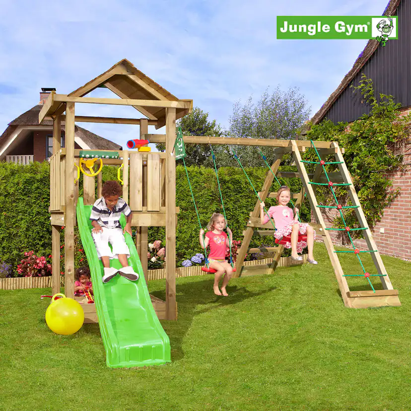 Lektorn Jungle Gym Home Komplett Inkl Climb Modul X'tra Trä