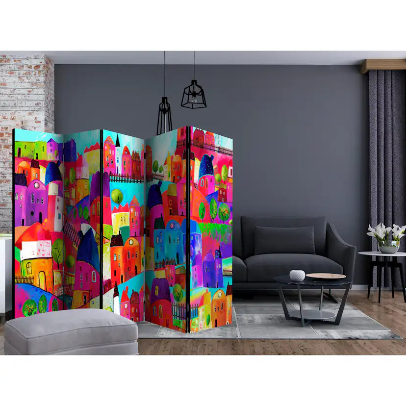 Rumsavdelare Arkiio Rainbow-hued Town II 225x172 cm