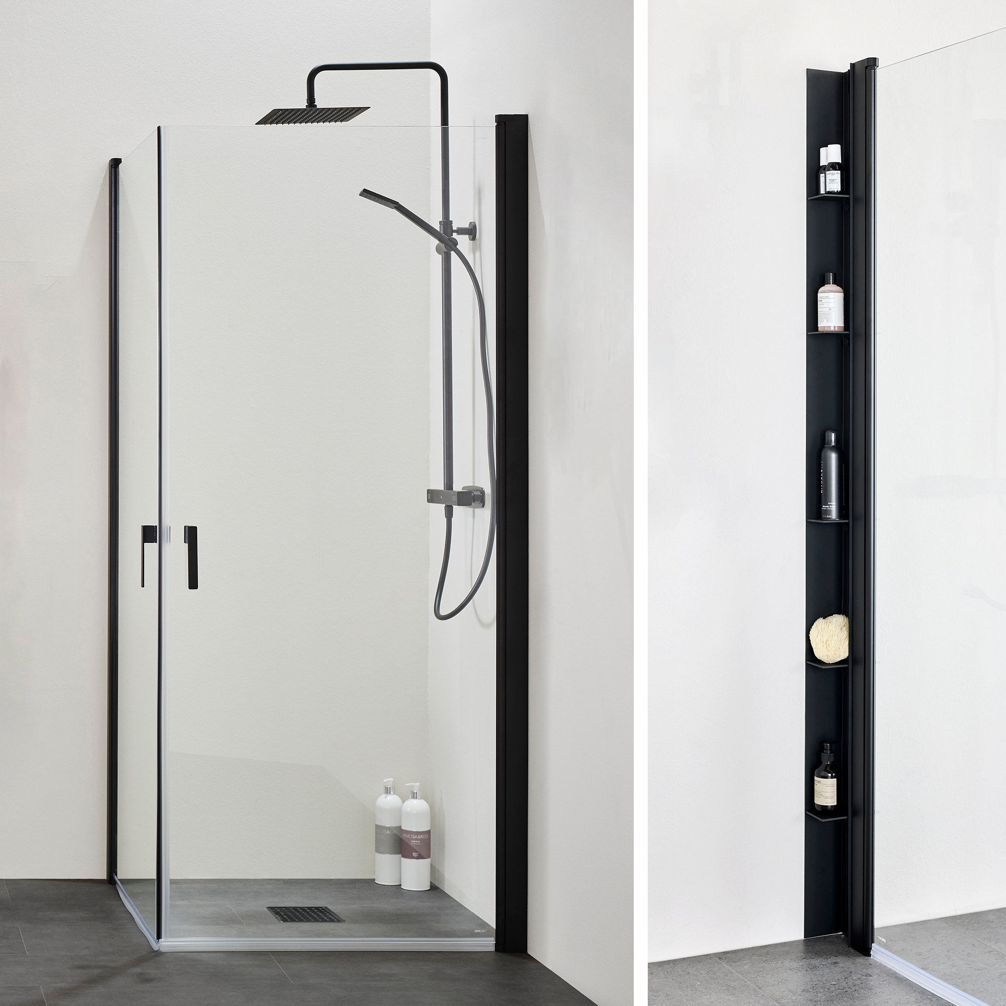 Duschpaket Hafa Duschhörn Igloo Pro med Duschhylla Place