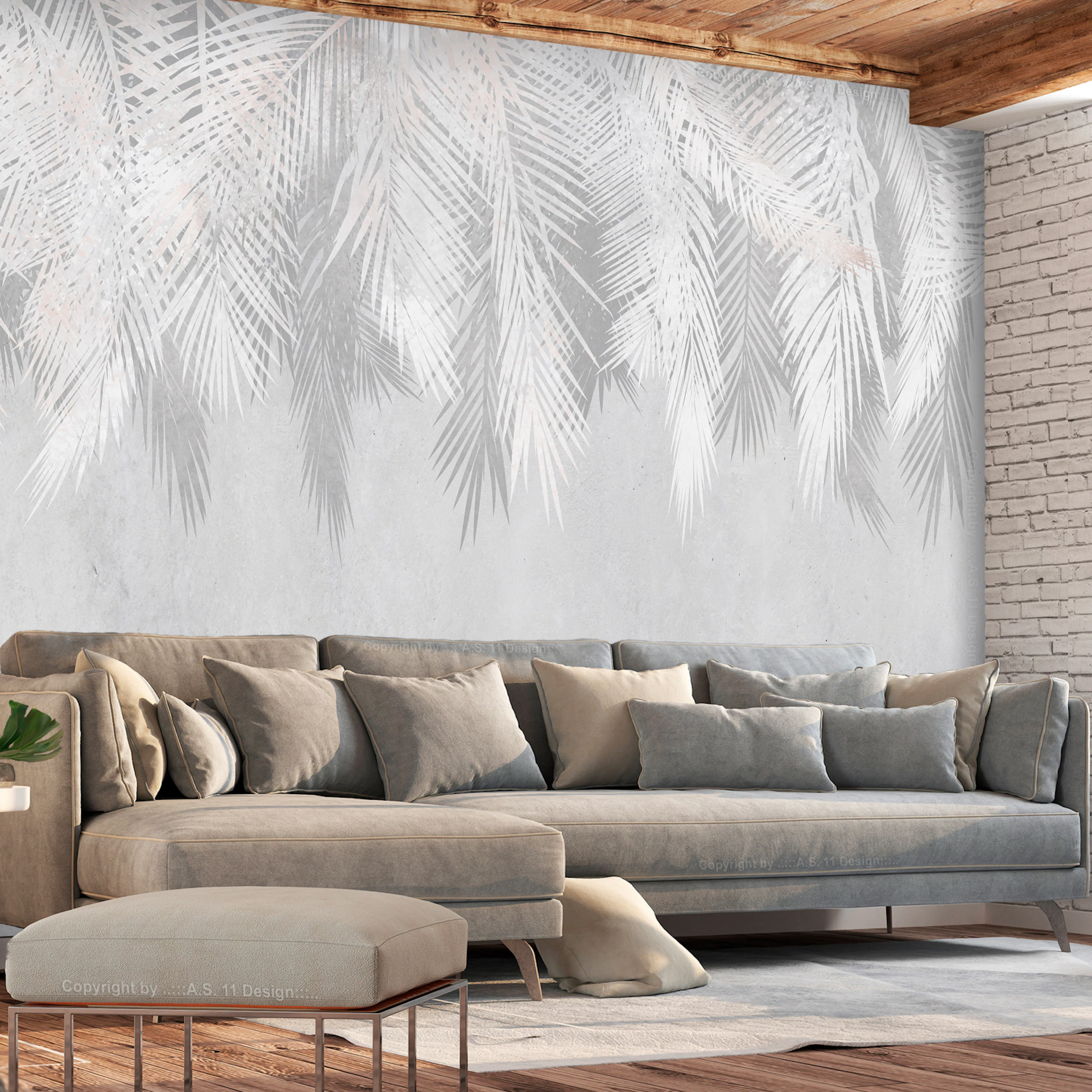 Fototapet - Pale Palms 450x315 450x315 cm