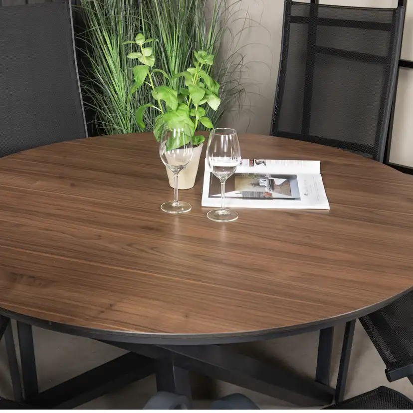 Matgrupp Venture Home Lea Ø 120 med 6 Copacabana Stolar