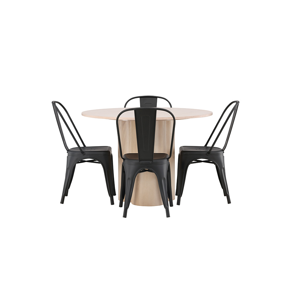 Matgrupp Venture Home Olivia Natur med 4 Tempe Stolar
