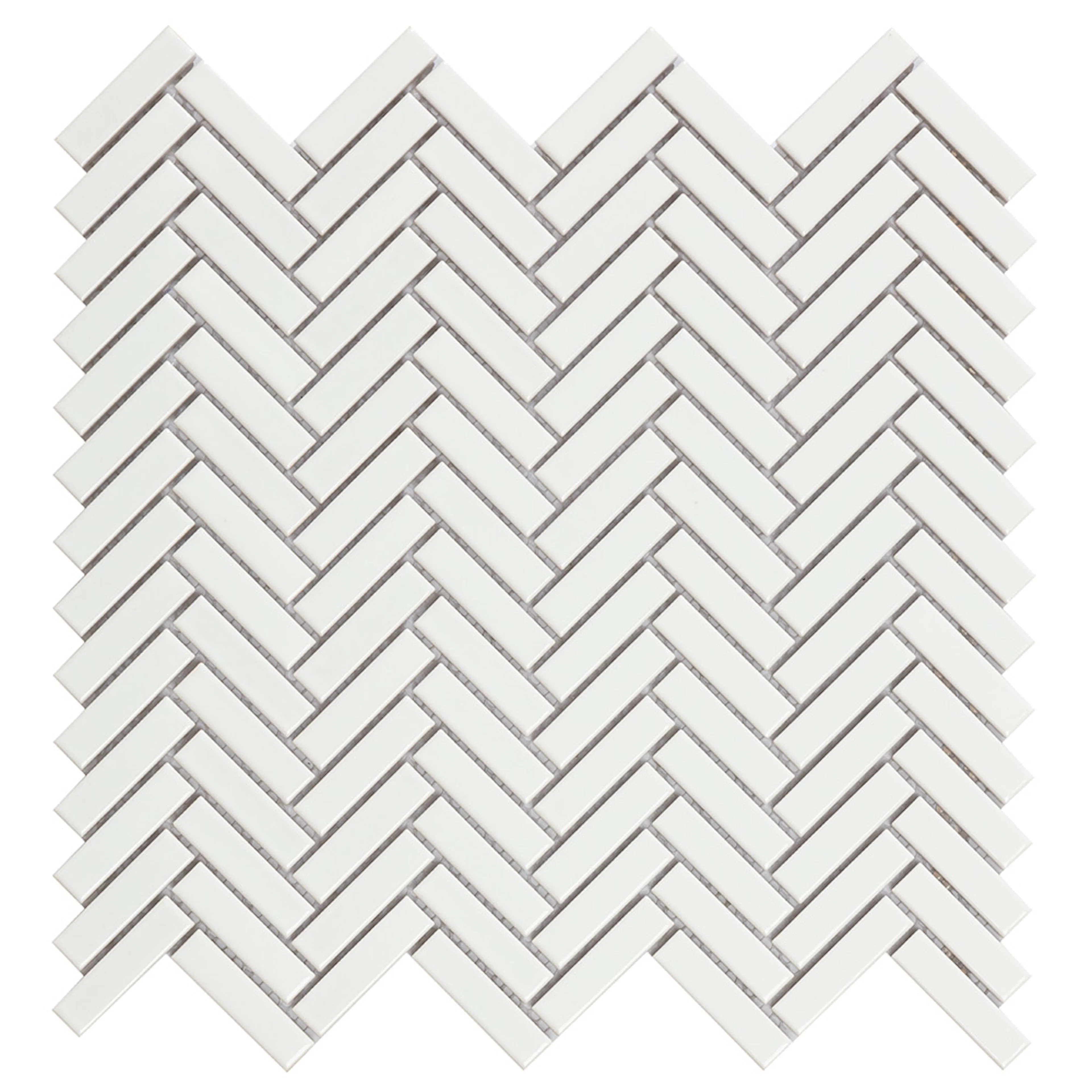 Mosaik Lhådös Fishbone White Glossy cm