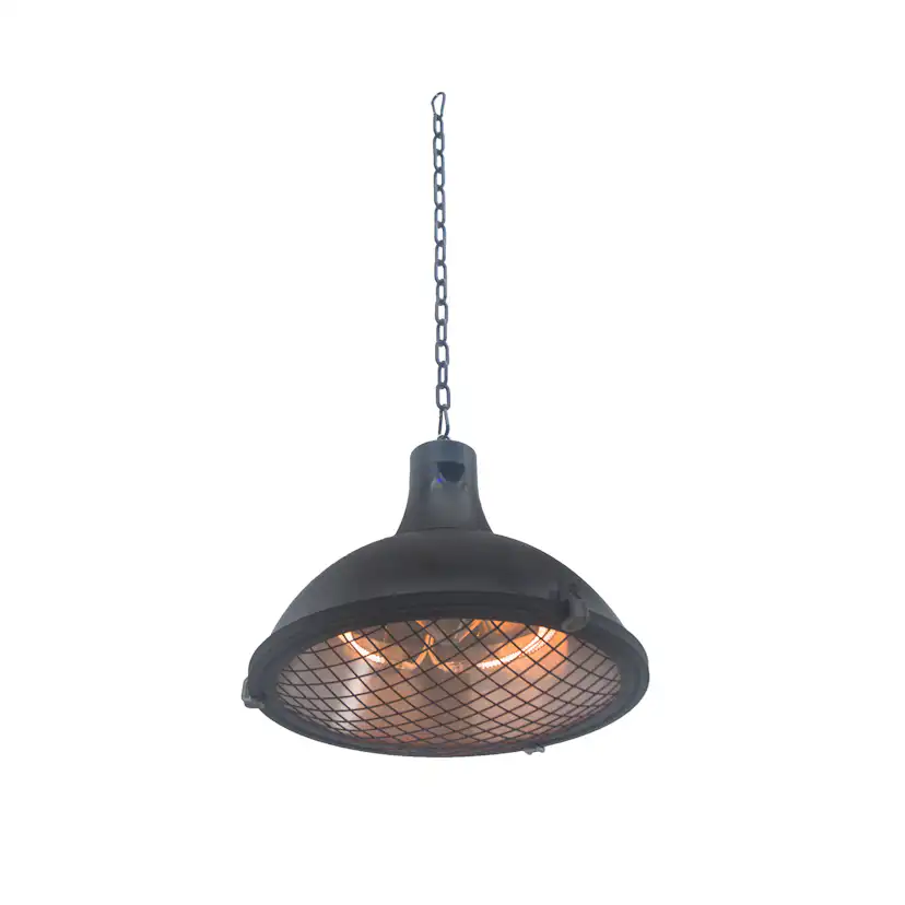Infravärmare Termo Siena Terrassvärmare 2100 W, Svart, Hängande Design för Balkong & Uteplats