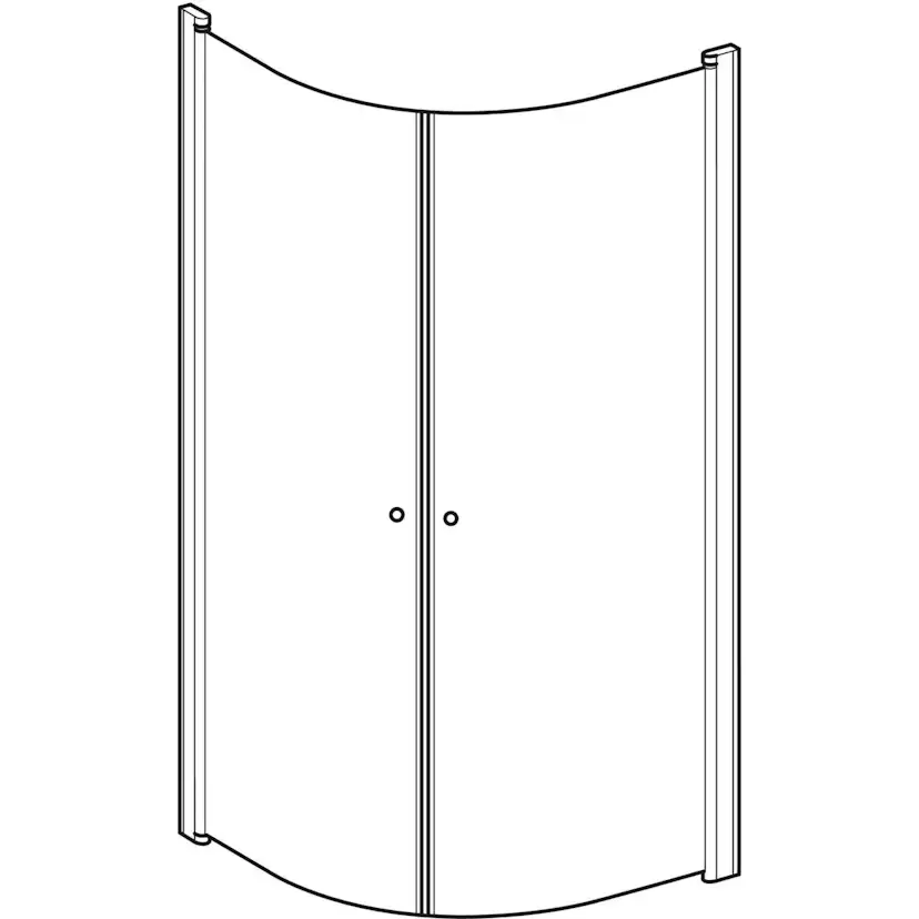 Contura Shower Showerama 10-4 duschvägg för rund Duschhörna: B=90cm, L=9 Mått: 900x900x2000 mm