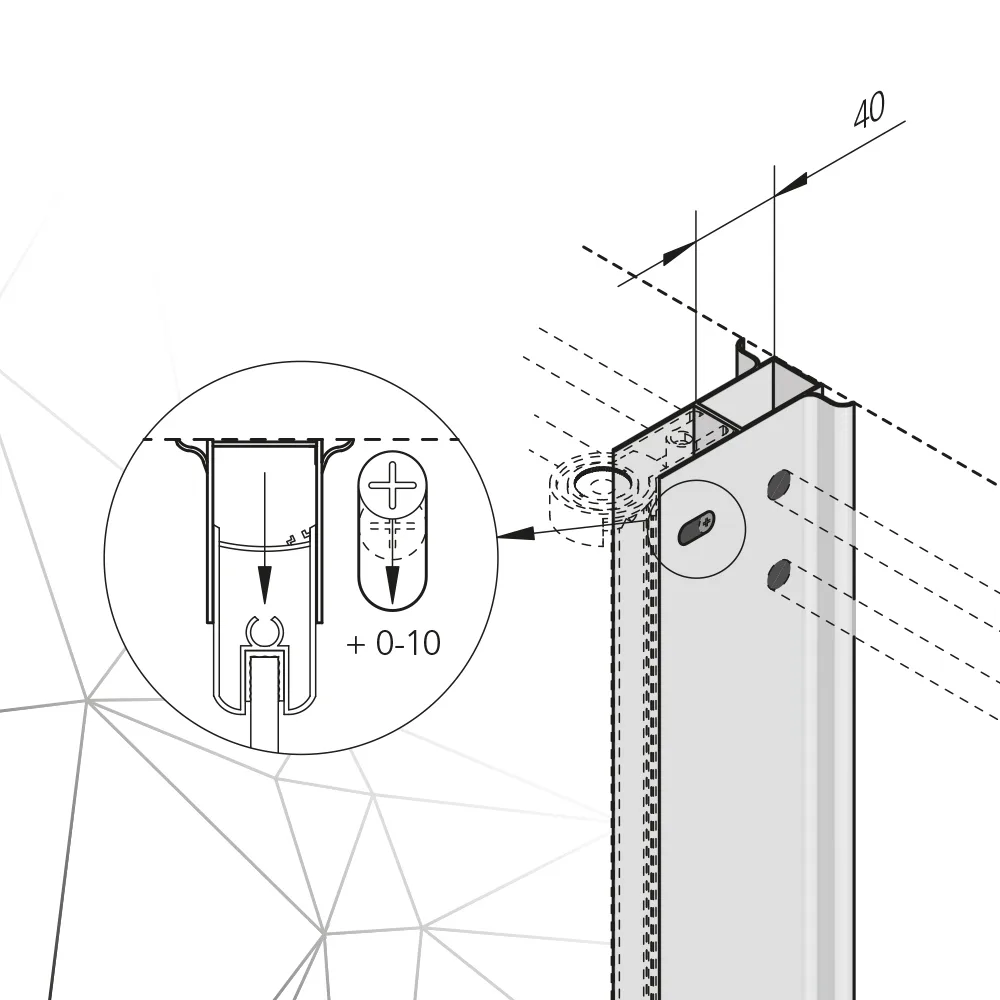 Rördragningsprofil Bathlife Silver Aluminium