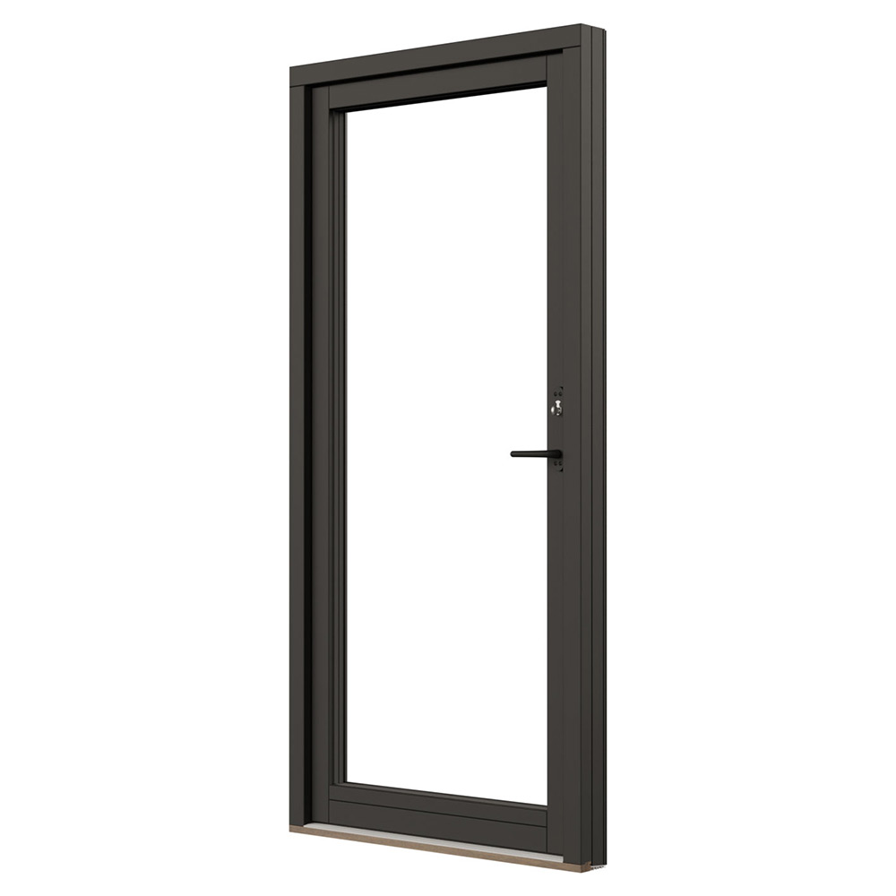 Fönsterdörr NorDan NTech Helglasad Aluminium BlackLine Svart