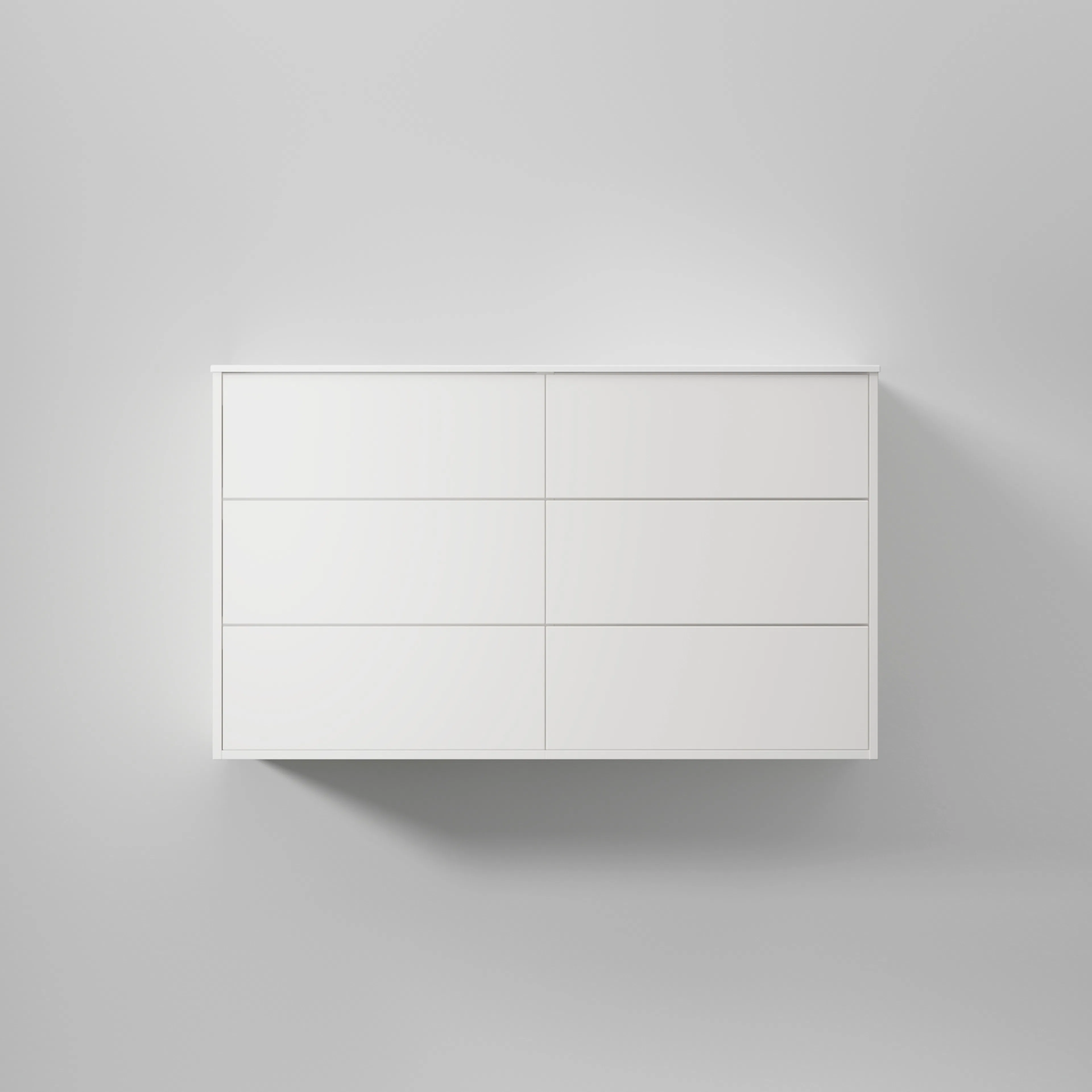Kommod Terra Solid 120 D, Pure White, 6 Lådor Färg: Pure White, Bredd: 1200 mm