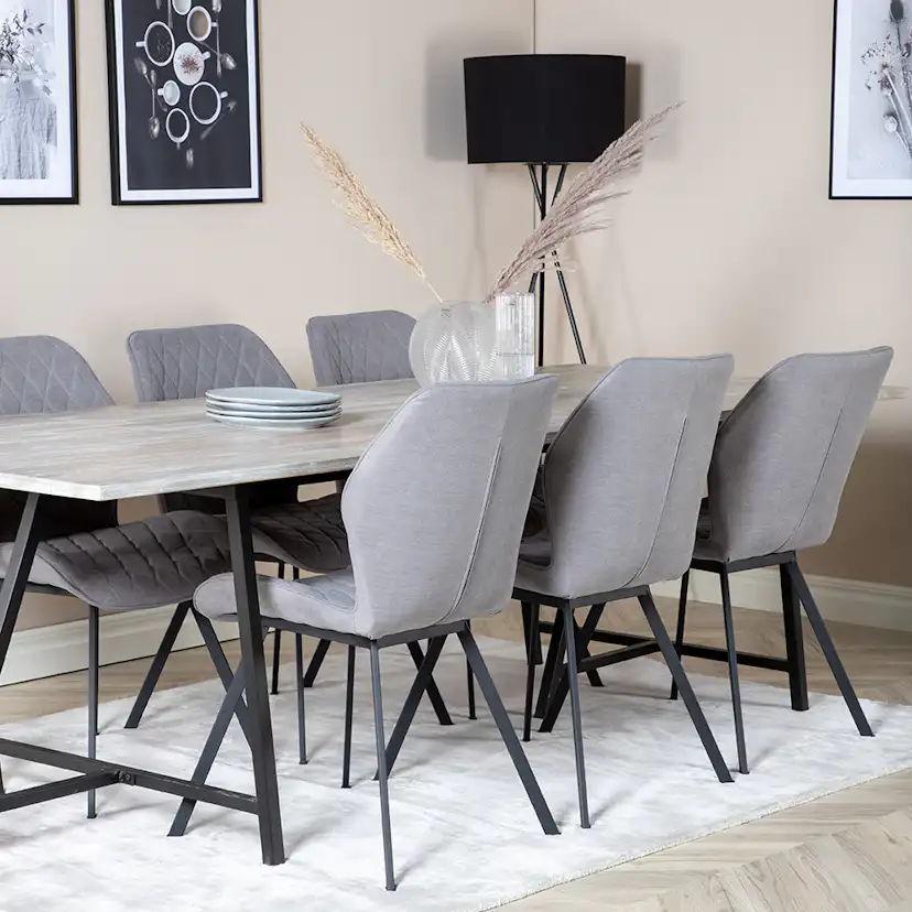 Matgrupp Venture Home Jenni med 6 Geneva Stolar