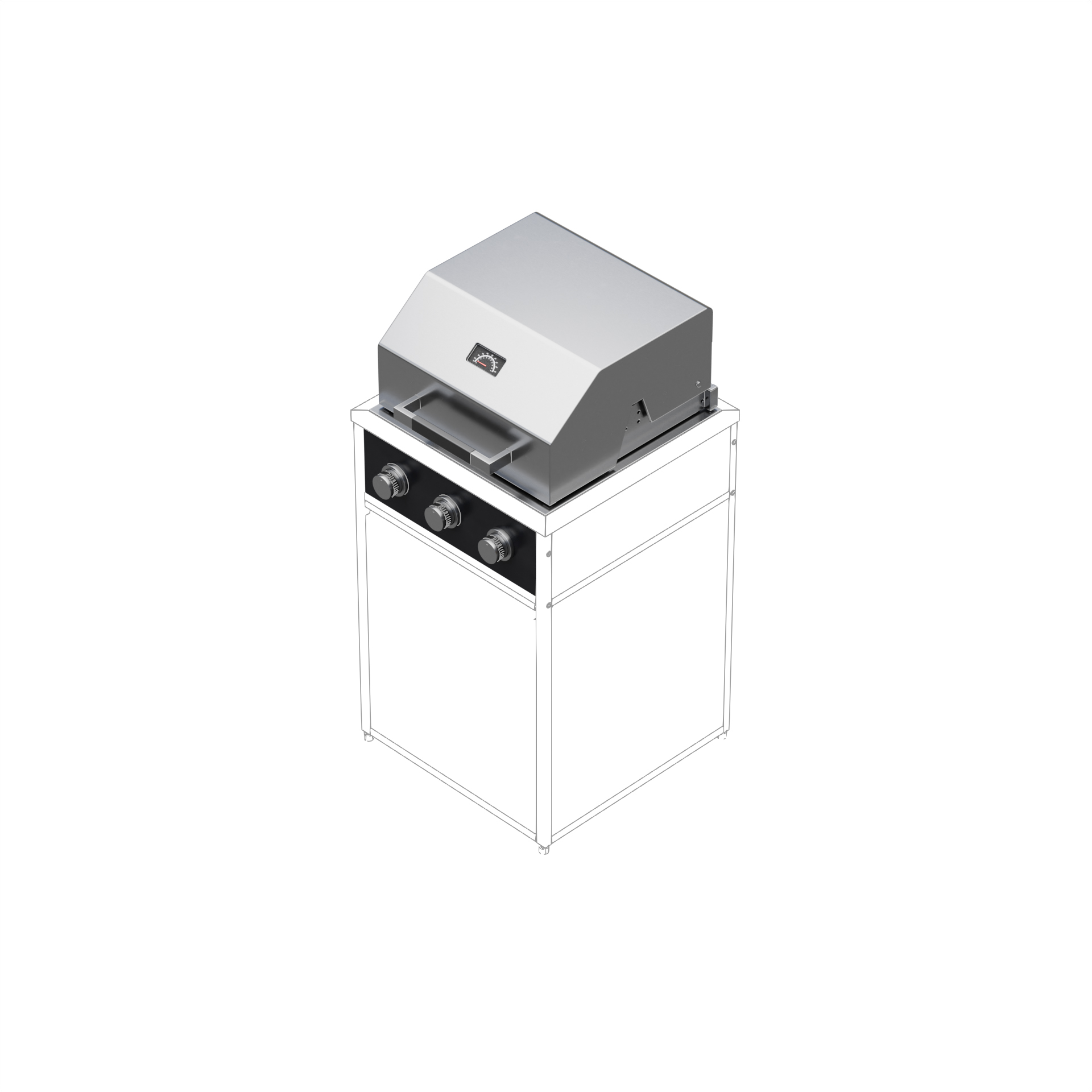 Gasolgrill Skotte Kitchen Rostfri 3 Brännare Till Utekök
