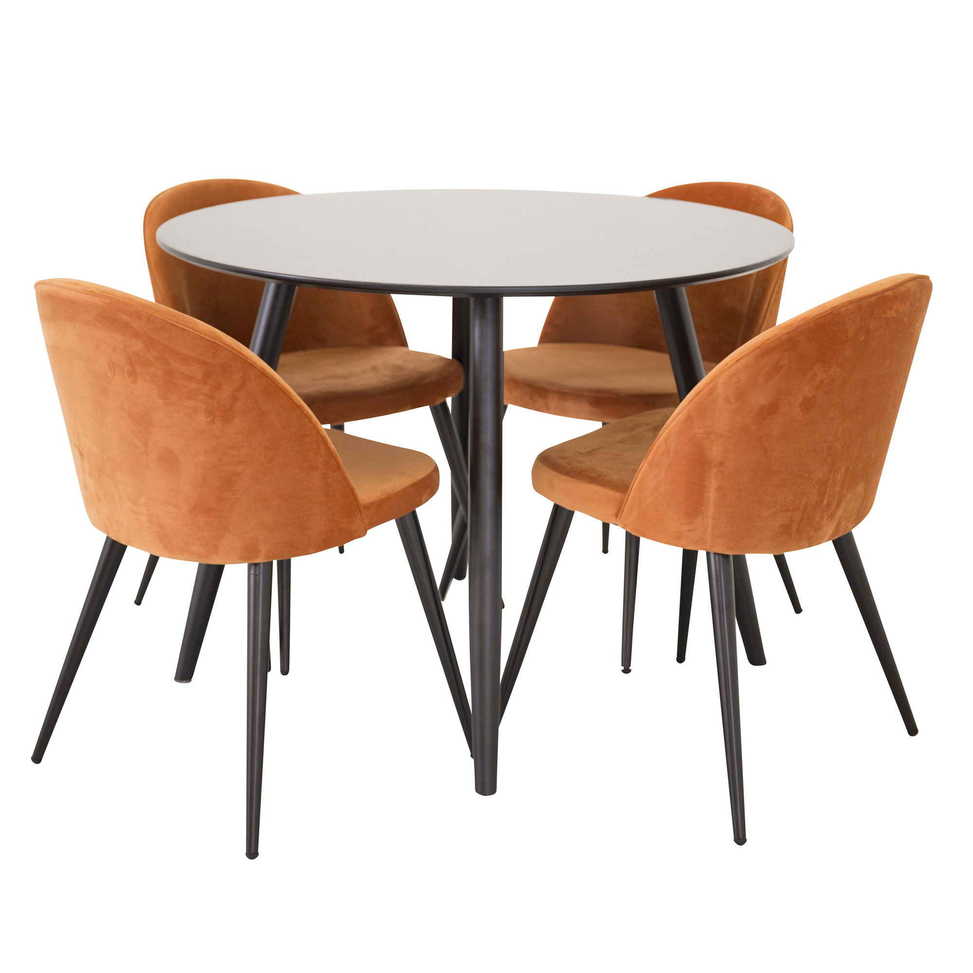 Matgrupp Venture Home Plake med 4 Valentina Stolar Sammet