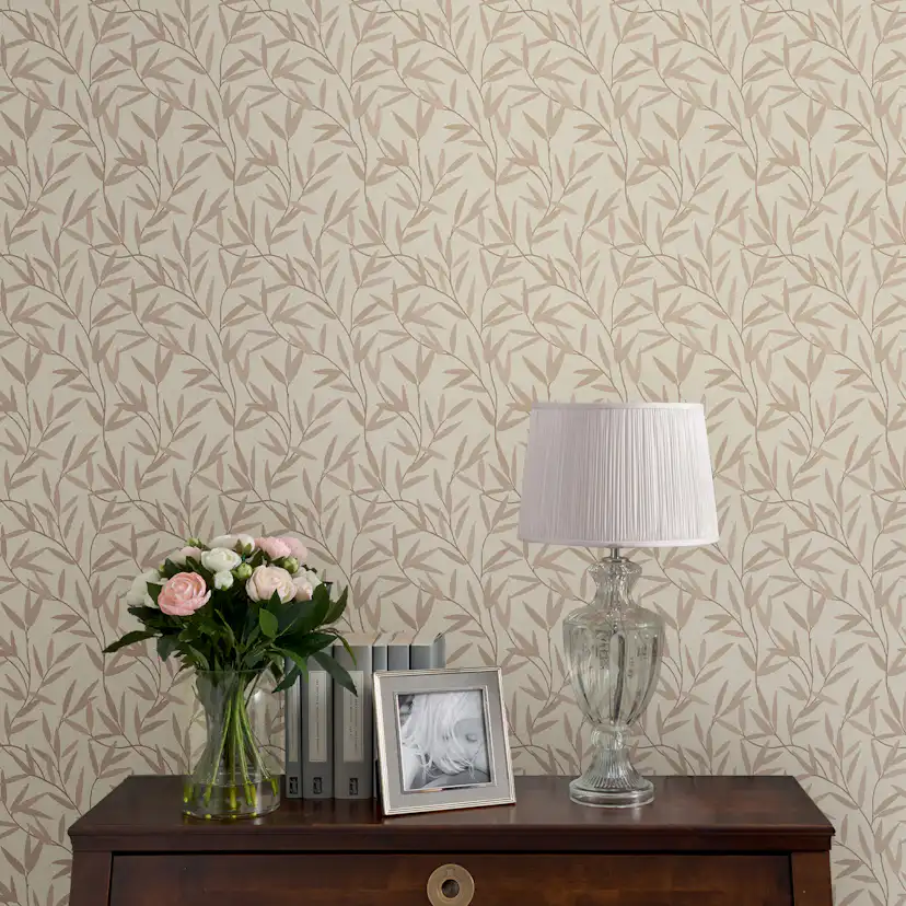 Tapet Laura Ashley Willow Leaf Naturel