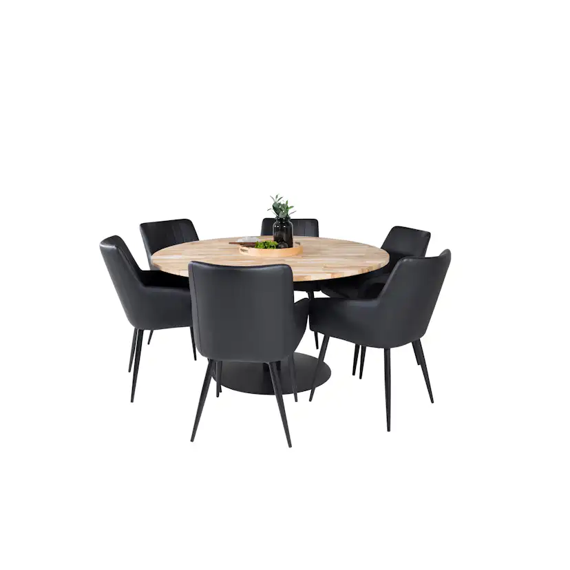 Matgrupp Venture Home Cornelia med 6 Corina Stolar Rund