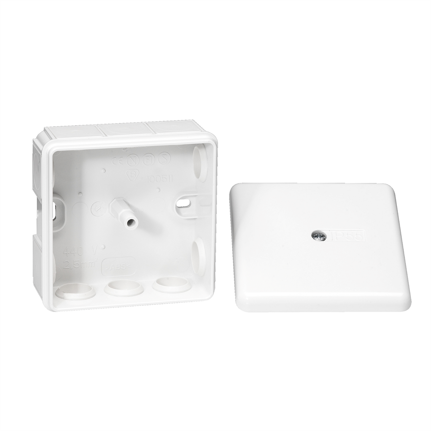 Kopplingsdosa Schneider Electric Mureva Utanpåliggande U56 med skruvfastsatt lock IP55 utan anslutningsplint