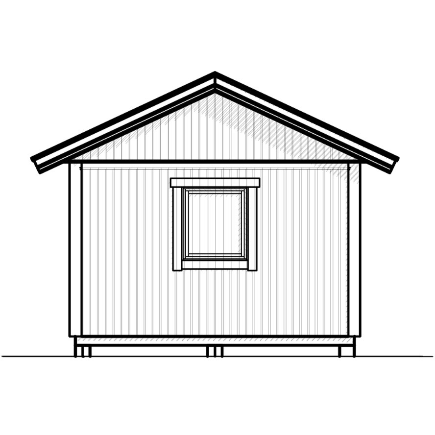 Attefallshus Vibostugan Njuta 20-1 19,6 m² Trähus