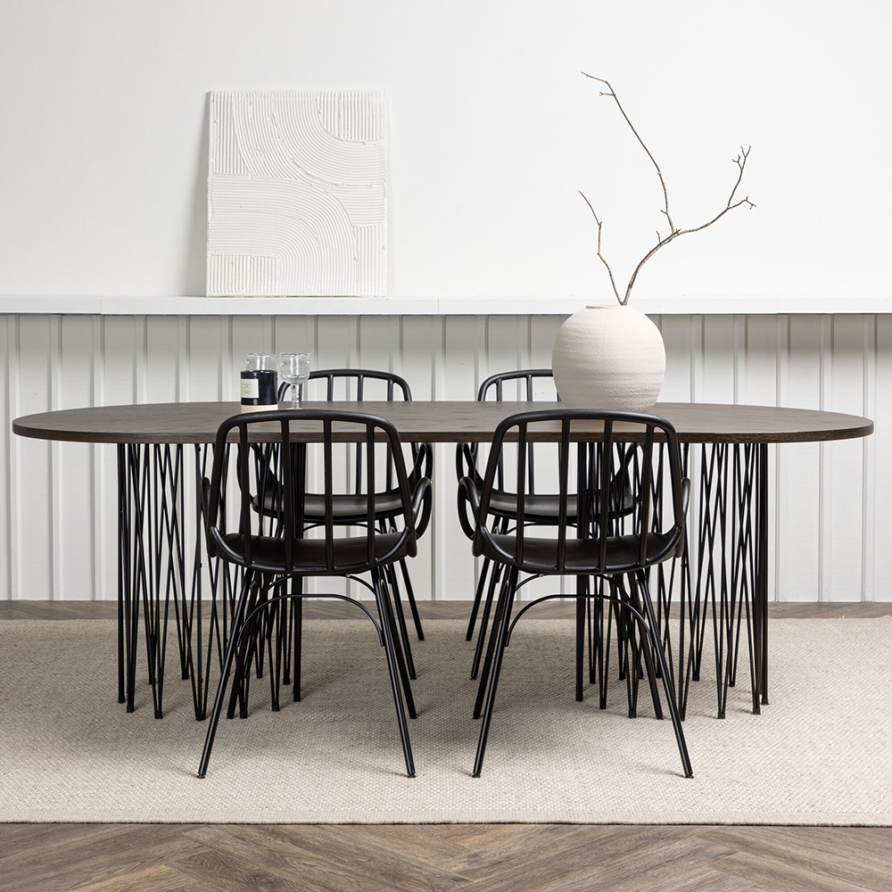 Matgrupp furniture/fashion Stone med 4 Dyrön Stolar