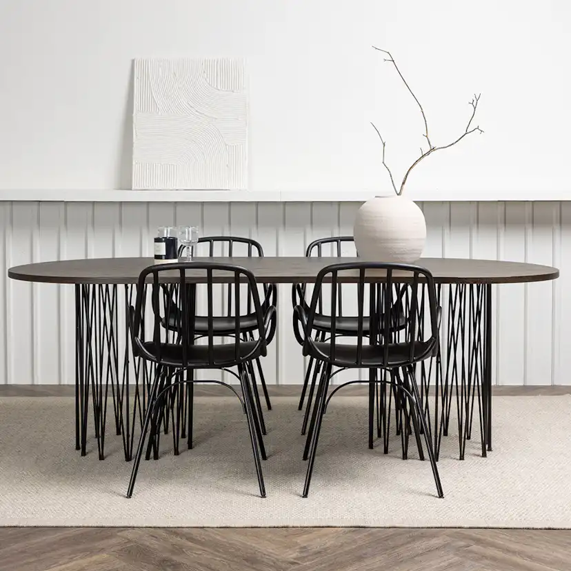 Matgrupp furniture/fashion Stone med 4 Dyrön Stolar