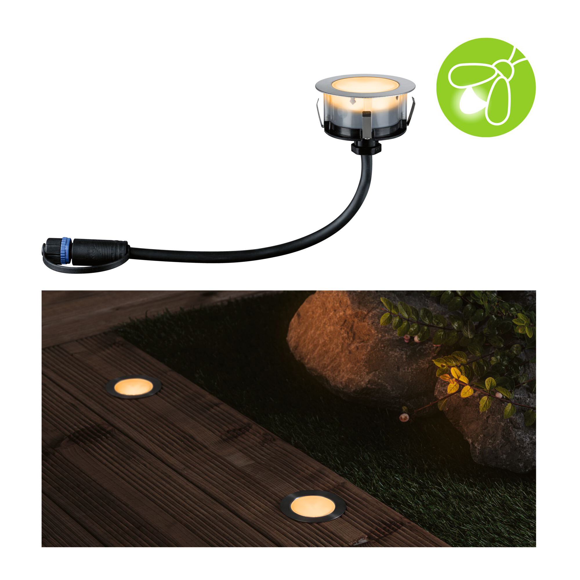LED Infälld Markbelysning Paulmann Plug & Shine Floor Profil Spot Insektsvänlig IP67 2W