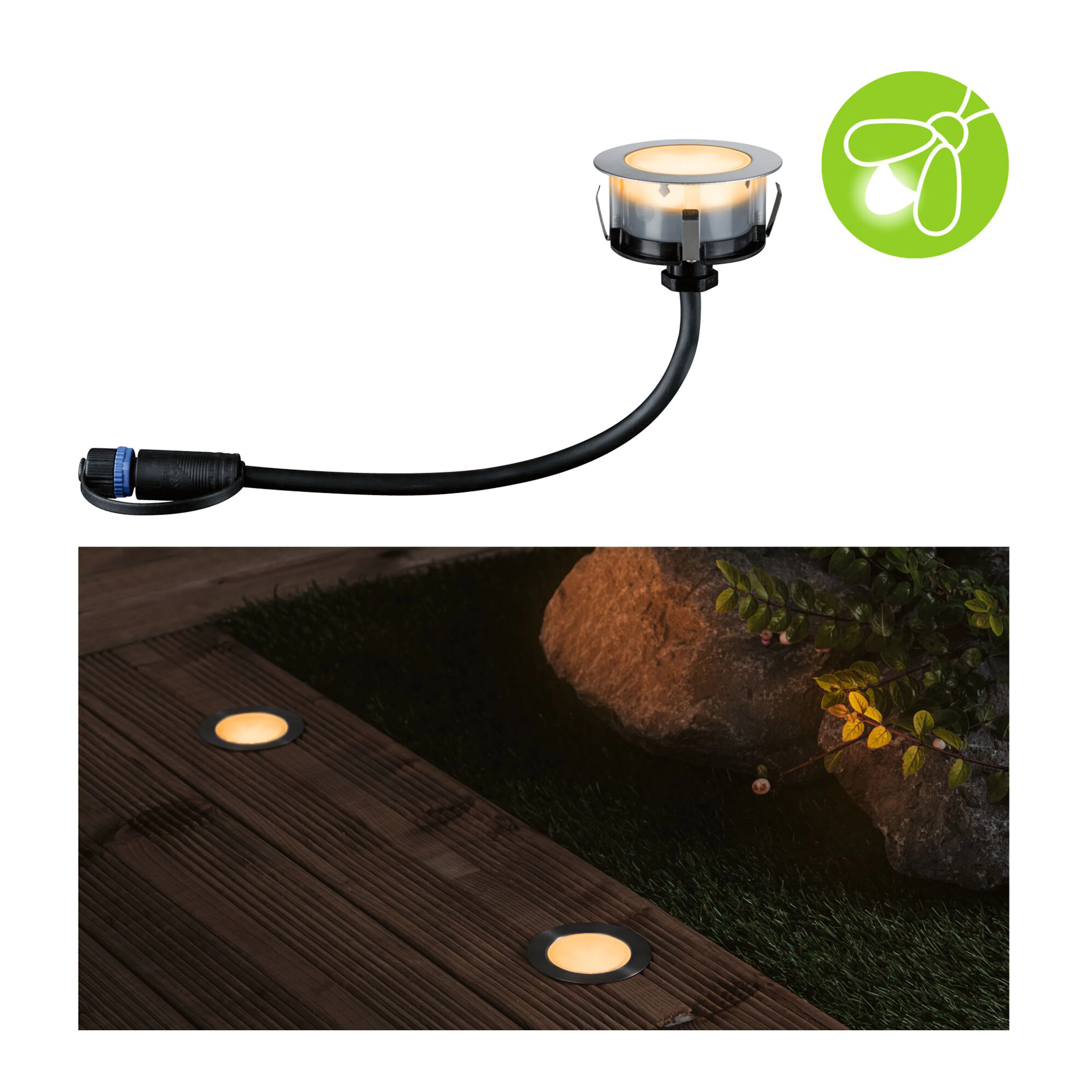 LED Infälld Markbelysning Paulmann Plug & Shine Floor Eco Spot IP67 24V