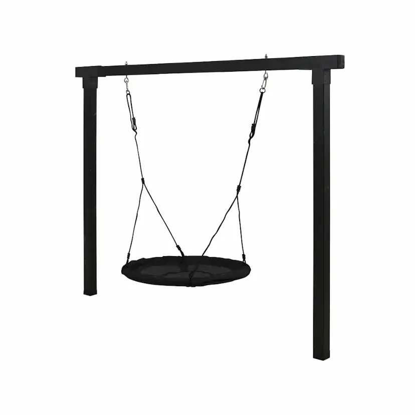 Gungställning PLUS Cubic Med Fågelbogunga Svart