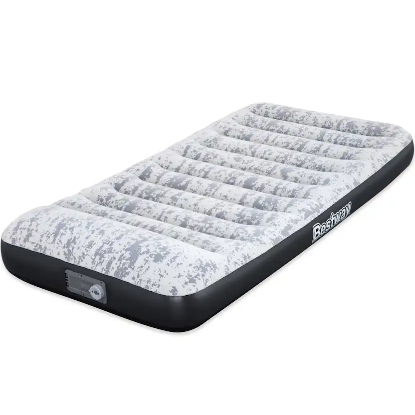 Uppblåsbar madrass Bestway Inbyggd Pump Tritech Airbed Twin Fashion Flock