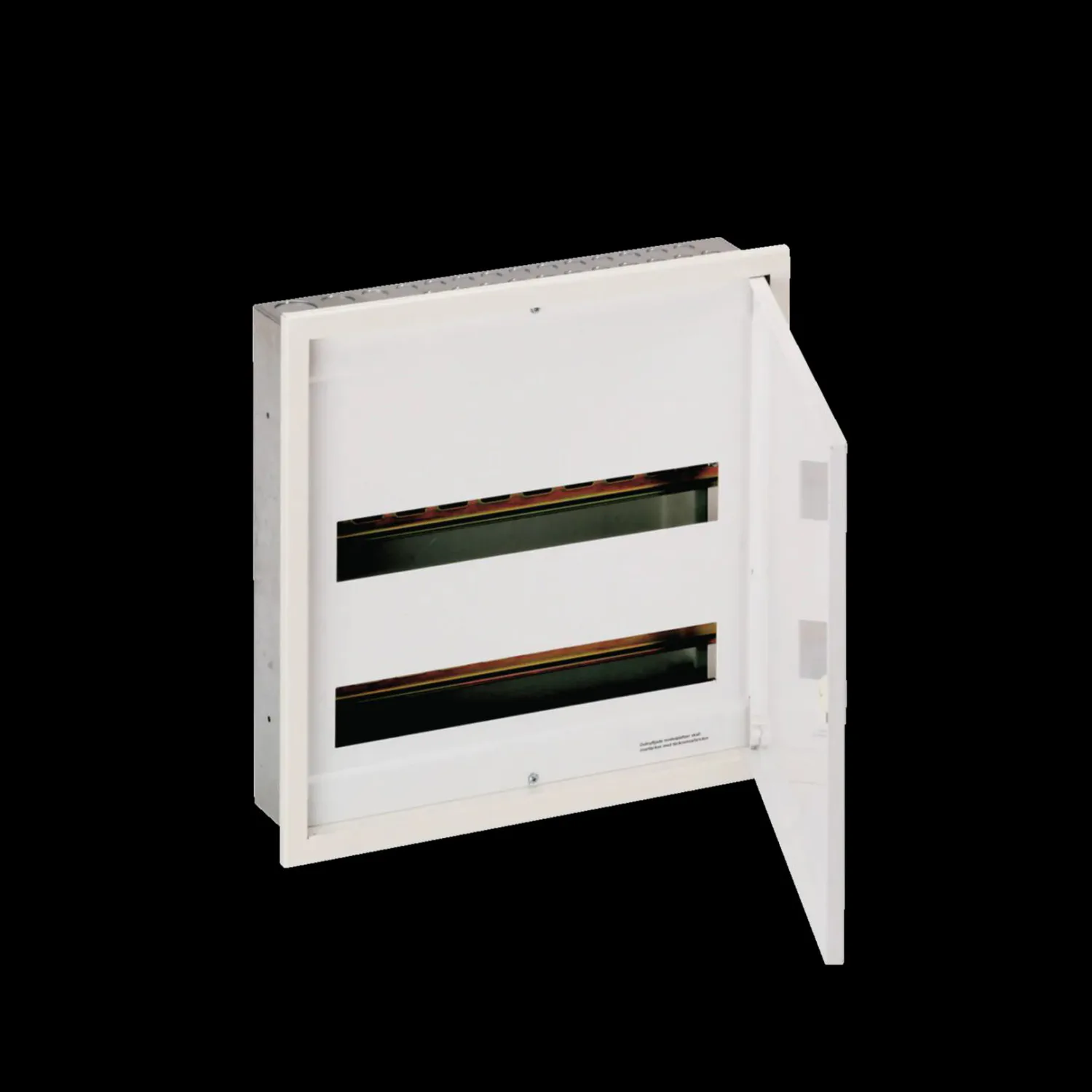 Plåtkapsling Hager Delta med Dörr för Infällnad i Tunnvägg