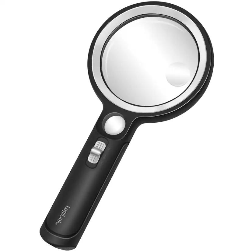 Förstoringsglas LogiLink Ø9cm med LED-belysning