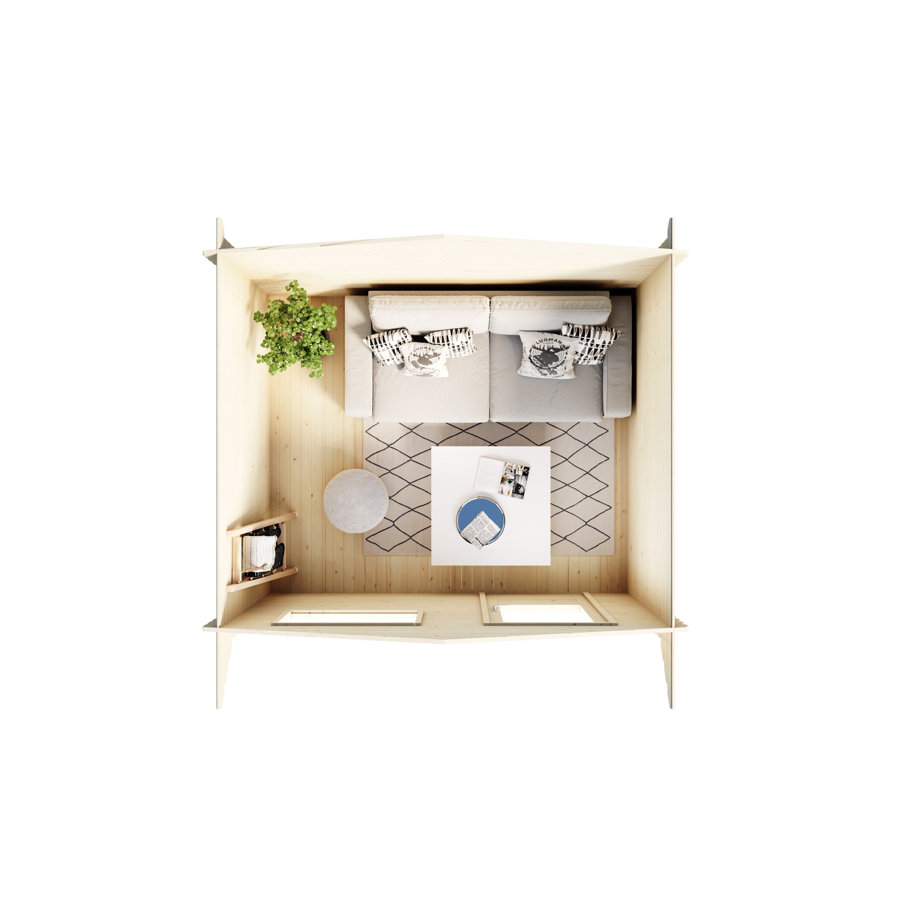 Friggebod Luoman Lillevilla 28-0 7,5 m² Byggsats Förråd i Trä med Sadeltak