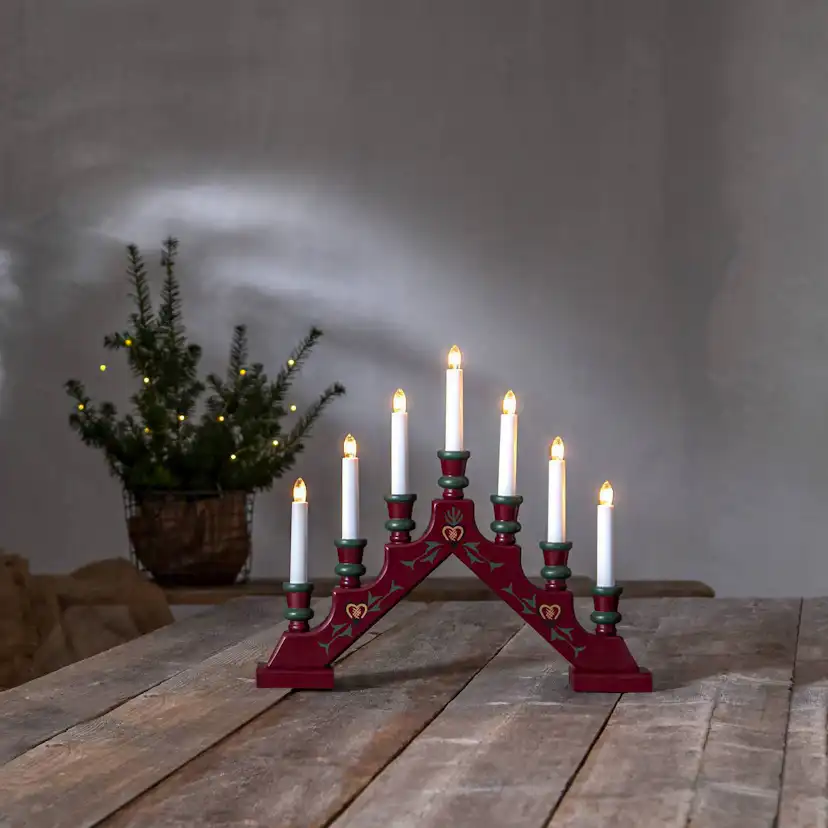 Adventsljusstake Star Trading Sara Traditionell 7 Ljus