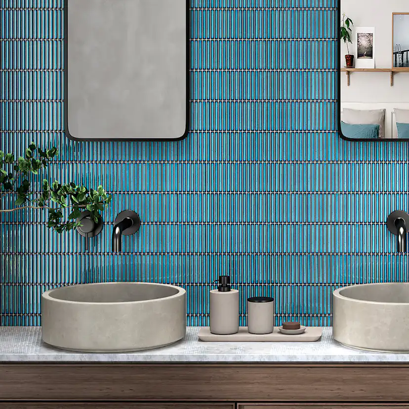 Mosaik Lhådös Vox Teal Kitkat1,2x9,2 cm