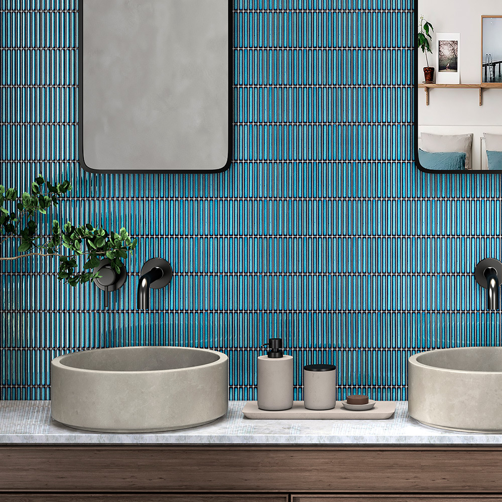 Mosaik Lhådös Vox Teal Kitkat1,2x9,2 cm