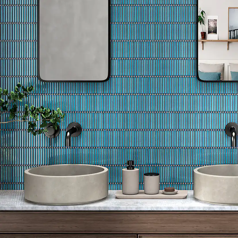 Mosaik Lhådös Vox Teal Kitkat1,2x9,2 cm