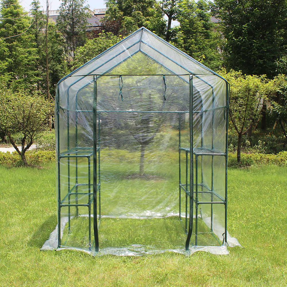 Plastväxthus Metalcraft 8 hyllor Transparent