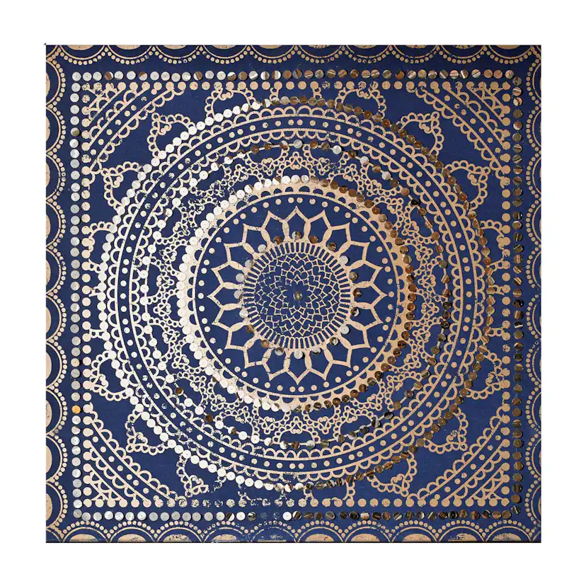 Tavla Art for the Home Paljetter Blått