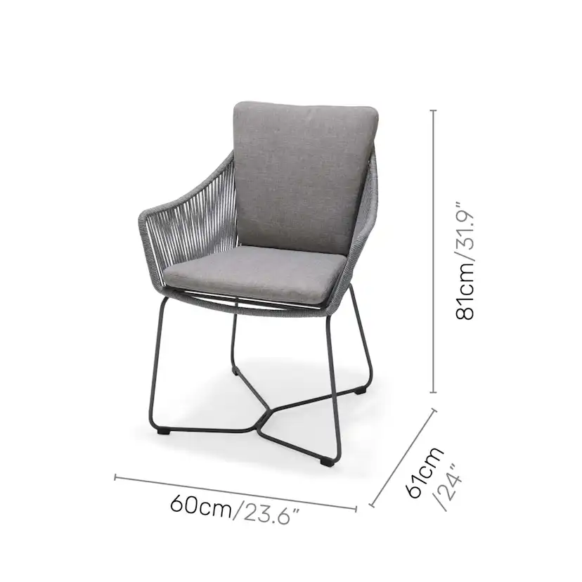 Matgrupp Utomhus LifestyleGarden OPAL 220 & 6 fåtöljer