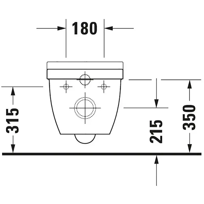 Vägghängd Toalettstol Duravit Starck 3 252709 Rimless utan Toalettsits