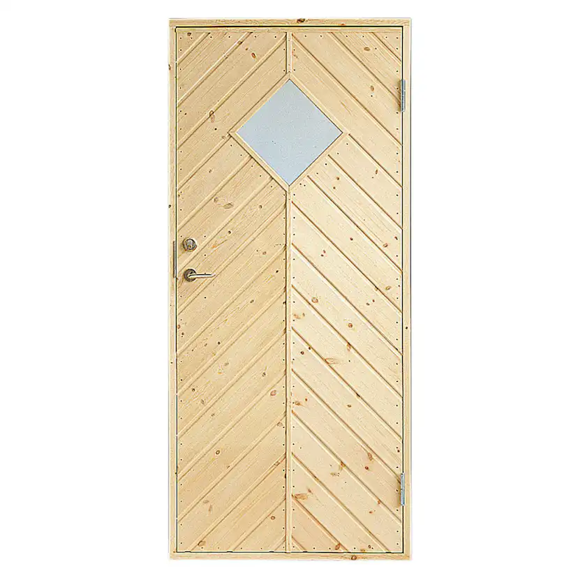 Förrådsdörr Jabo 10° Fiskben Glas