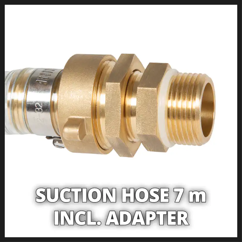 Sugslang med mässingkoppling Einhell 7m/1