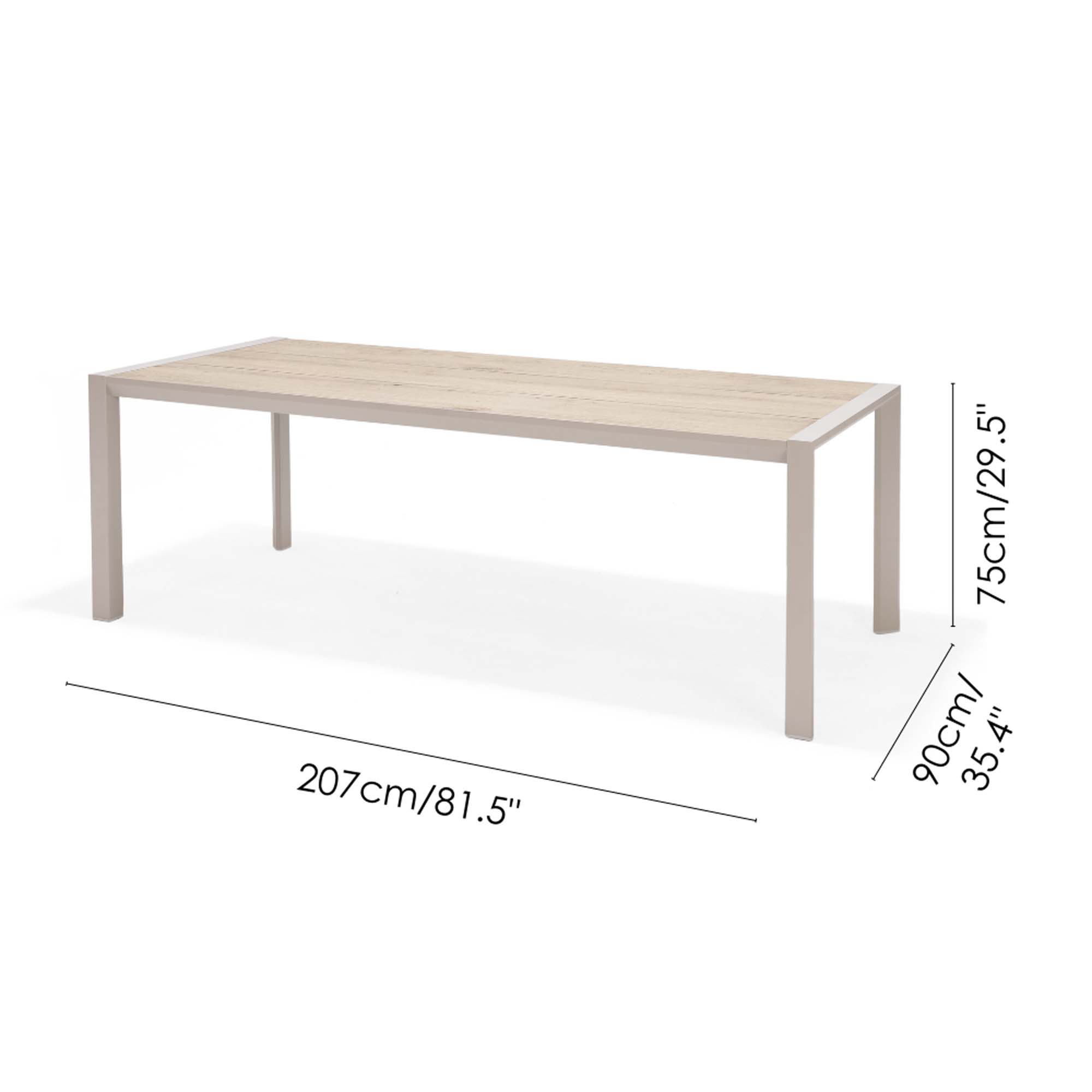 Matgrupp Utomhus LifestyleGarden Urbanite 205 cm 6 karmstolar