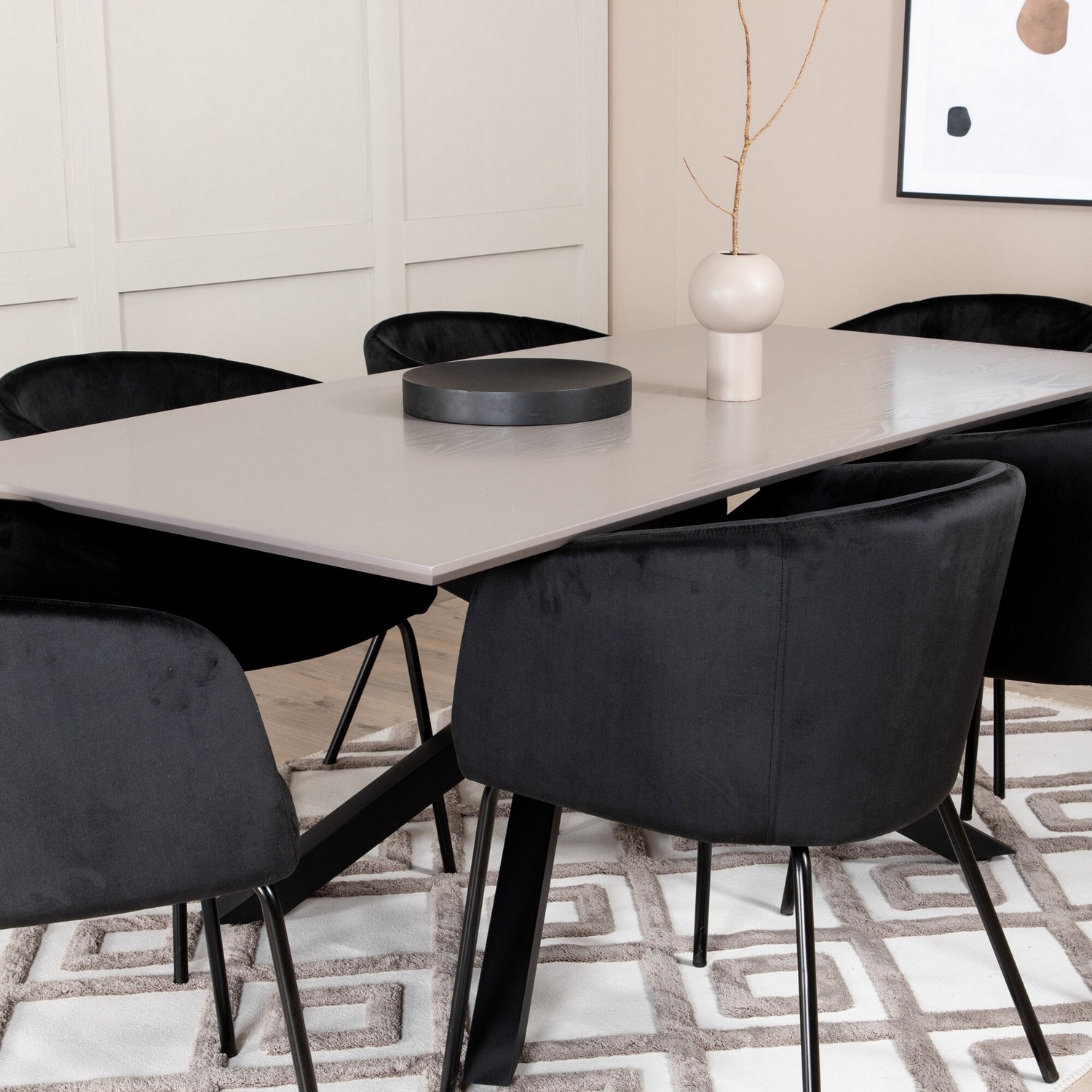 Matgrupp Venture Home Piata med 6 Bergen Stolar