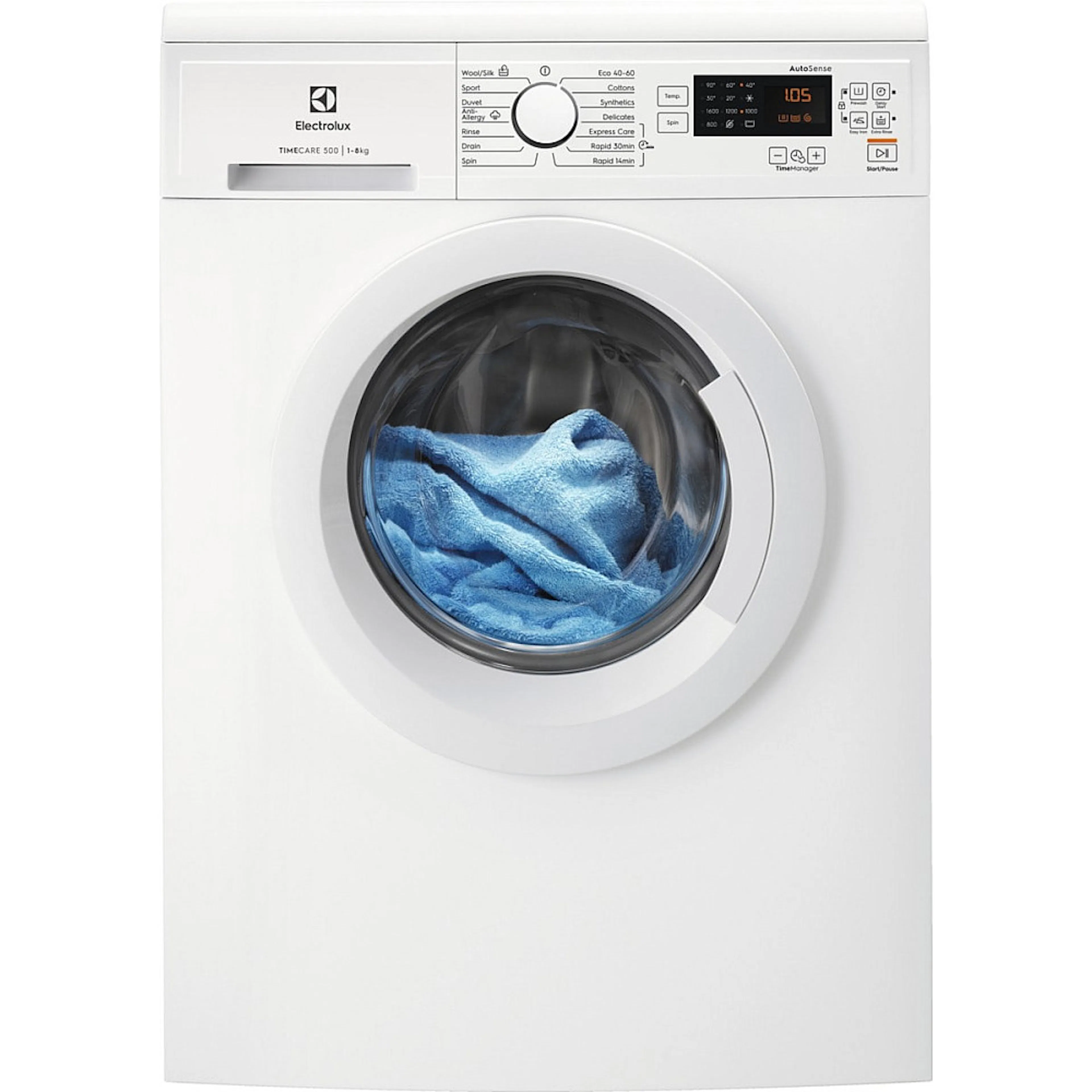 Frontmatad Tvättmaskin Electrolux TimeCare EW2F3068R8 med TimeManager och Anti-Allergiprogram