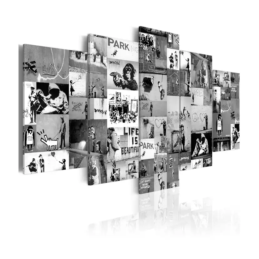 Tavla Arkiio Banksy Graffiti Collage IV
