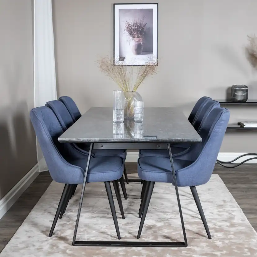 Matgrupp Venture Home Estelle med 6 Vera Stolar PolyEstelletyg